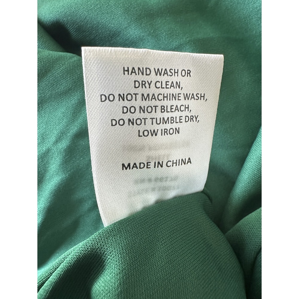 Hutch Empire Smocked Ruffle Short Sleeve Maxi Dress Holiday Green Pockets Size 6 - Picture 10 of 16